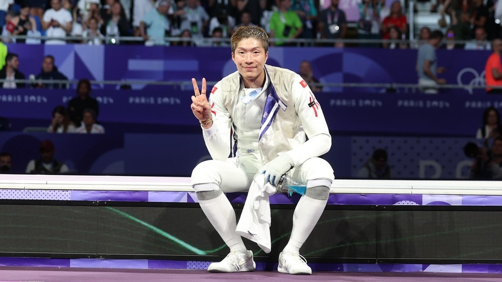 Hong Kong fencing king Cheung Ka-long defends Men's Foil Individual Olympic title in Paris! (2024) Photo: SF&OC